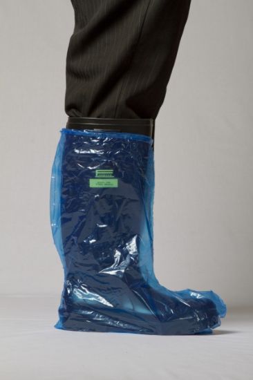 Picture of Boot Covers Blue Polyethylene Waterproof