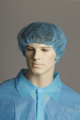 Picture of Hair Nets Non Woven Circular BLUE 24inch 24" Extra Large 