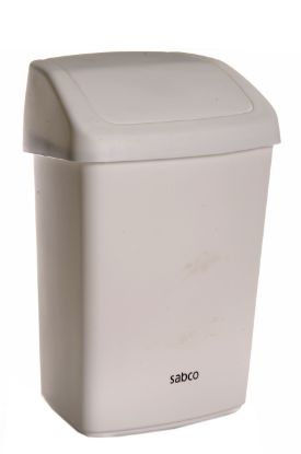 Picture of 50lt Swing Top Tidy Bin White Plastic