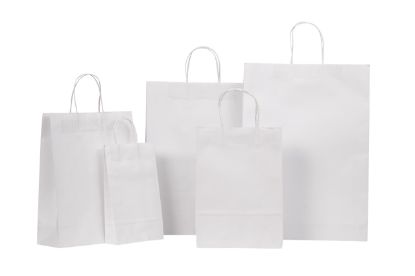 Picture of Carry Bag white Paper Twist Handle 265 x 160 + 60 Baby 110gsm