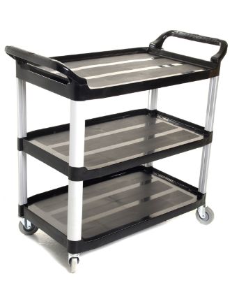 Picture of Utility Cart / Trolley - 3 Shelf Black