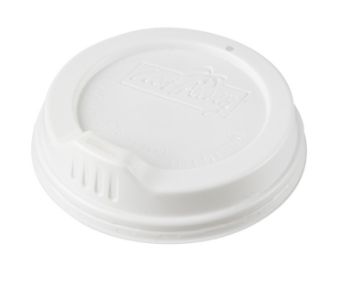 Picture of Sipper Lid to suit Castaway Dimple, SW & Double Wall Coffee Cups-8oz,12oz,16oz White 