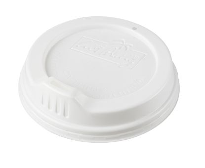 Picture of Sipper Lid to suit Castaway Dimple, SW & Double Wall Coffee Cups-8oz,12oz,16oz White 