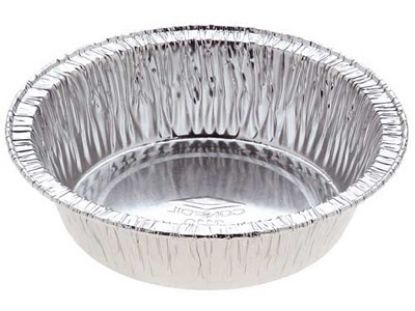 Picture of Pie Foil Container- Small Pie Round - 73mm Round Base x 26mm High x 90mm Top In