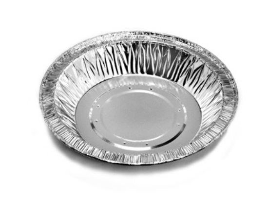Picture of Pie/Tart Small Round Foil Container - 70mm Round Base x 16mm High With 8 Holes