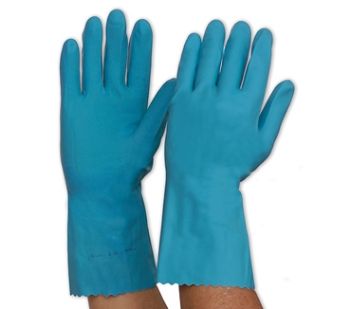 Picture of Gloves Silverlined Rubber Blue