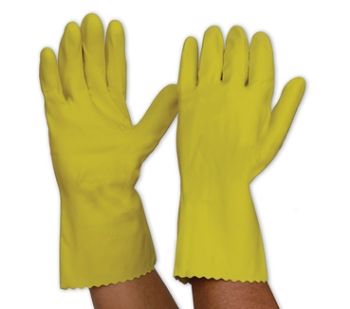 Picture of Gloves Silverlined Rubber Yellow