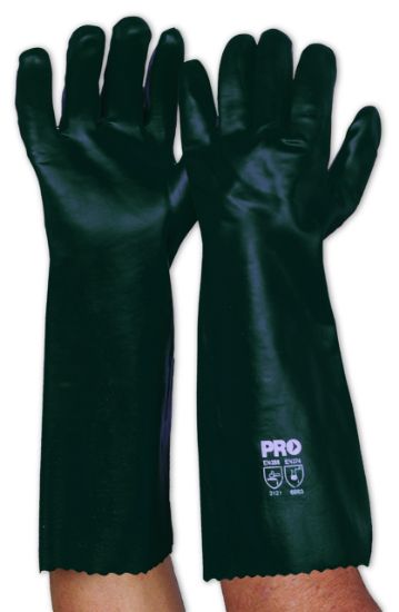 Picture of Gloves PVC -Double Dipped PVC Green 45cm