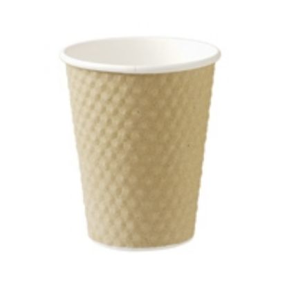 Picture of Brown 8oz Dimple Coffee Cups
