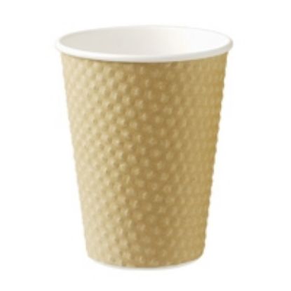 Picture of Brown 12oz Dimple Coffee Cups