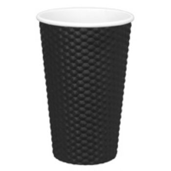 Picture of Black 16oz Dimple Coffee Cups