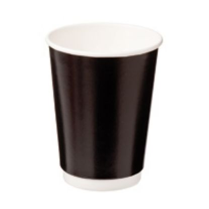 Picture of Double Wall 12oz Black "Squat" Coffee Cup