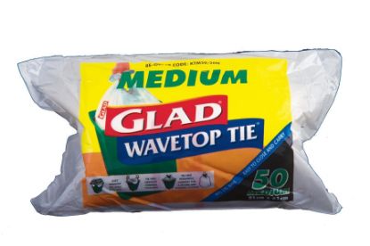 Picture of Glad Wave Top Kitchen Tidy Bin Bag Medium (50/Roll)