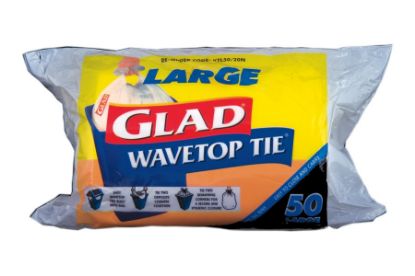 Picture of Glad Wave Top Kitchen Tidy Bin Bag 36L Large (50/Roll)