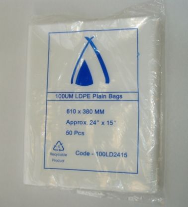 Picture of Plastic Bag LDPE 610x380mmx100um 