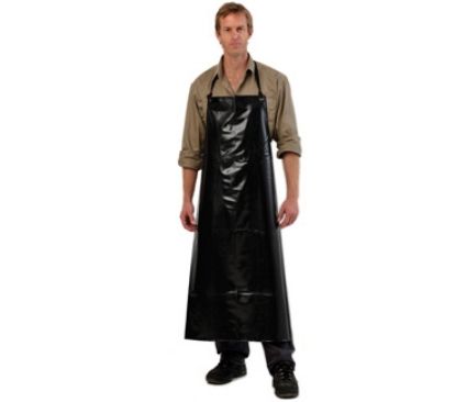 Picture of Apron -PVC Black- Full Length -with cloth straps 90cm x 120cm