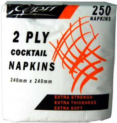 Picture of Napkin 2 Ply Cocktail White