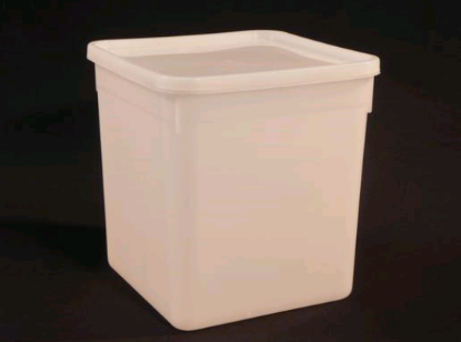 Picture of Plastic Container and Lid 4.5L Square Approx 179mm x 179mm x 192mm NATURAL