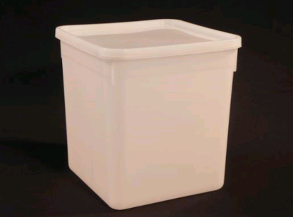 Picture of Plastic Container and Lid 4.5L Square Approx 179mm x 179mm x 192mm NATURAL 