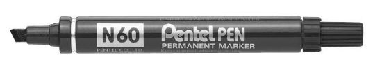 Picture of Pentel N60 Chisel Point   Permanent Marker (metal case)