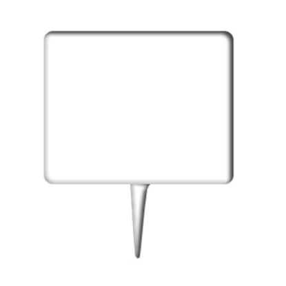 Picture of Food Spikes White Plastic 50x65mm