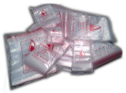 Picture of Reseal Plastic Bags 100mm x 75mm x 40um (4in x 3in) 