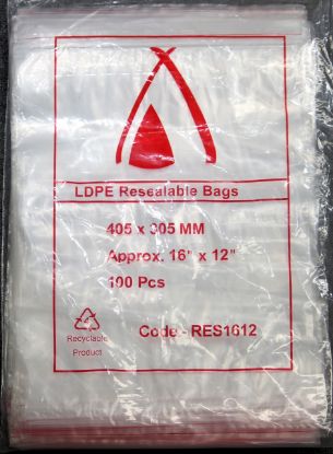 Picture of Reseal Plastic Bags 405x305mm 16x12" 