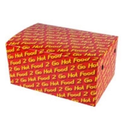 Picture of Cardboard Snackbox Family 210x140x102 056 - PRINTED Hot Food To Go