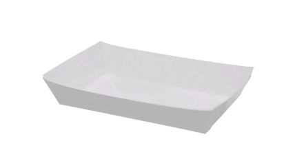 Picture of Tray Cardboard White Seafood Small 150x95x45mm (Tapered Sides)