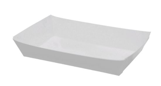 Picture of Tray Cardboard White Seafood Med 195x125x45 (Tapered Sides)