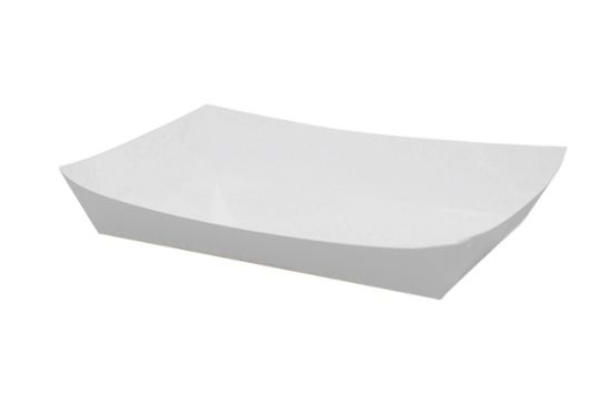 Picture of Tray Cardboard White Seafood Lge 235x150x50 (Tapered Sides)