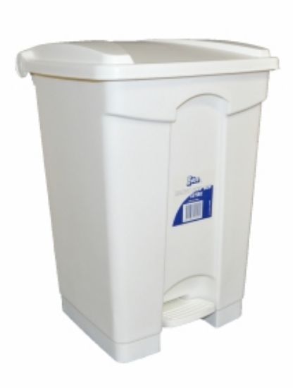 Picture of 68lt White Plastic Pedal Bin