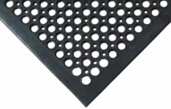 Picture of Drainage Antifatigue Mat with Holes - Black -Standard - 1500mm x 900mm