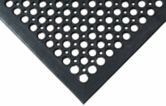 Drainage Antifatigue Mat with Holes - Black -Standard - 1500mm x 900mm | Wholesale Safety Supplies Brisbane and Queensland