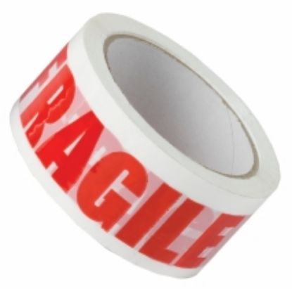 Picture of Tape -Printed-Fragile Red on White 48mm x 66m