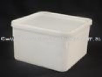 Picture of Plastic Container and Lid 2.5LT Square 178mm x 178mm x 105mm NATURAL