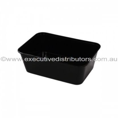 Picture of Rectangle 750ml Plastic Container Genfac BLACK