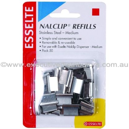 Picture of Nalclip Refills Medium Stainless Steel (holds up to 40 sheets of Paper)