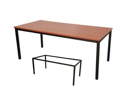 Picture of Steel Frame Table - Black Frame with 1200 x 600mm (SELECT COLOUR) Laminate Top