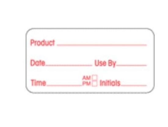 Picture of Food Safety Labels- Dissolvable 24mm x 48mm - Date and Time Useby - Roll-500