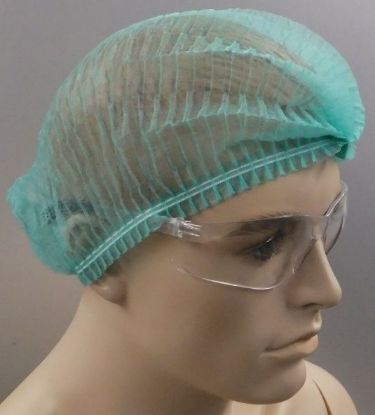 Picture of Hair Nets Non Woven Crimped GREEN 21in