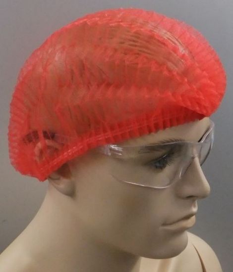 Picture of Hair Nets Non Woven Crimped RED 21in