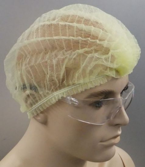 Picture of Hair Nets Non Woven Crimped YELLOW 21in