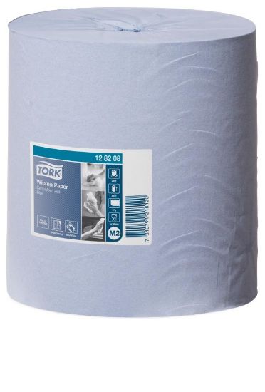 Picture of Wiping Roll Towel Blue Centrefeed SCA M2 Commercial 320m 128208 