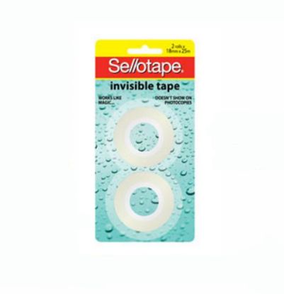 Picture of Sellotape invisible tape refill twin pack - 18mm x 25m