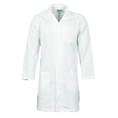 Picture of Gown Lab Coat Polyester / Cotton with pocket 200gsm WHITE