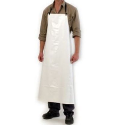 Picture of Apron -PVC White- Full Length -with cloth straps 90cm x 120cm