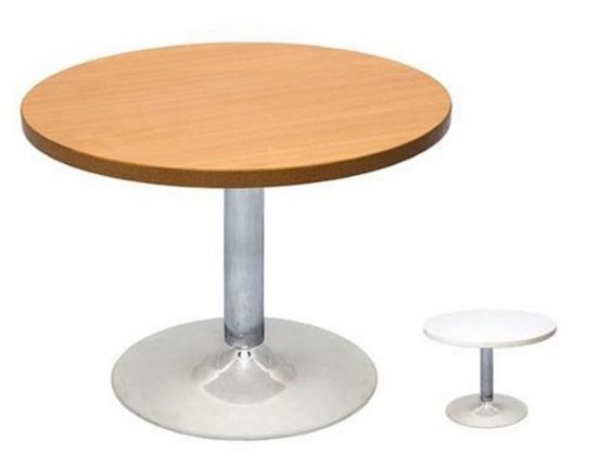 Picture of Chrome Base Round Coffee Table - 425mm High x 600mm Round Top