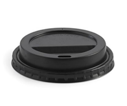Picture of Black Plastic Lid for 8oz-20oz Hot Cup BioPak