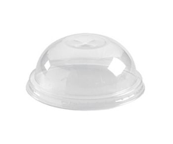 Picture of 76mm Dome Lid to suit 60ml-280ml Biopak Cup with X slot